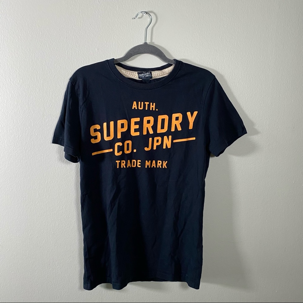 Superdry tee with orange logo print